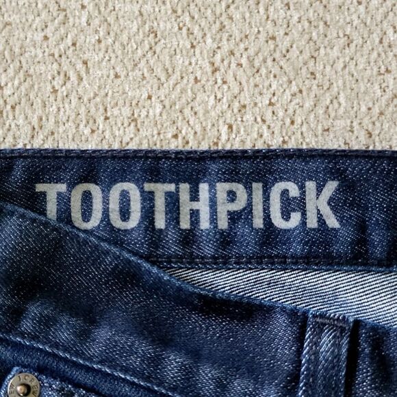 J Crew NWOT Toothpick Low Rise Skinny Dark Blue Jeans - Size 24 - Picture 5 of 15